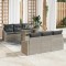 vidaXL Set de canapele pentru grădină 7 pcs Gri deschis Rattan poli