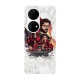 Husa compatibila cu Huawei Nova Y70 model Casa del papel, Silicon, TPU, Viceversa, Transparent, Carcasa