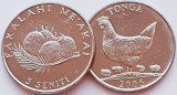 Cumpara ieftin 1640 Tonga 5 seniti 2005 Taufa&#039;ahau Tupou IV (FAO) km 68 UNC, Australia si Oceania