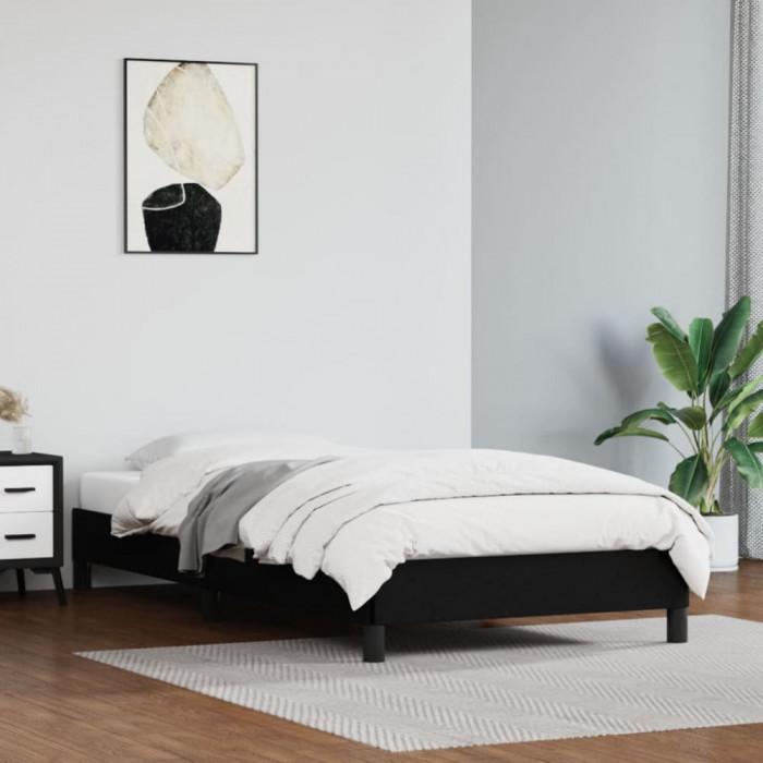 Cadru de pat, negru, 80x200 cm, piele ecologica GartenMobel Dekor