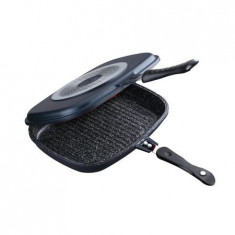 PETERHOF PH-25381 Tigaie Grill Dubla din Aluminiu interior Granit Duble 36 cm foto