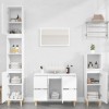 Gossi set mobilier de baie, 3 piese, alb, lemn compozit