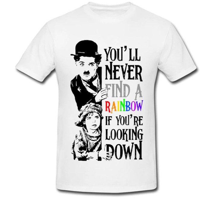 Tricou &quot; Down Charlie Chaplin &quot;