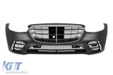 Bara frontala A Design Line potrivita pentru Mercedes S-class W223 dupa 2020 cu grila crom/neagra Performance AutoTuning