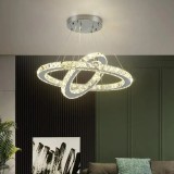 Cumpara ieftin Lustra LED cu Telecomanda Helen, 58W, Lumina Rece Calda Neutra, Dimabila, Metal si Cristal, Alessandro DESIGN