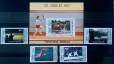Coasta de fildes 1984 sport Jocurile Olimpice Los &Aacute;ngeles &#039;84 serie+bloc mnh