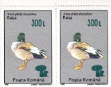 ROMANIA 2001 LP 1565 PASARI 95 SUPRATIPAR CIUPERCI PERECHE SERII MNH, Nestampilat