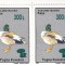 ROMANIA 2001 LP 1565 PASARI 95 SUPRATIPAR CIUPERCI PERECHE SERII MNH