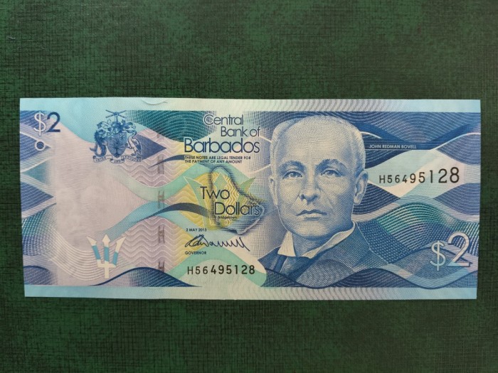 BARBADOS 2 DOLARI 2013 UNC