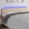 vidaXL Tăblie de pat cu LED cappuccino 160x5x78/88 cm piele ecologică 3121433