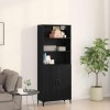 VidaXL Bufet Pe perete 2 pcs Stejar Negru Lemn compozit 3332504