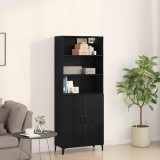 vidaXL Bufet Pe perete 2 pcs Stejar Negru Lemn compozit 3332504