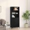 vidaXL Bufet Pe perete 2 pcs Stejar Negru Lemn compozit 3332504