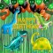 Set de baloane cu dinozauri pentru petrecere aniversara, zi de nastere pentru copii, 80 din latex si 4 folie, frunze, mesaj &bdquo;Happy Birthday&rdquo;, 2 ghirla