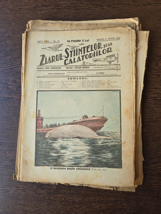 Ziarul Ştiinţelor şi al Călătoriilor - nr. 26/1926