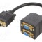 Splitter VGA negru 0,2m GEMBIRD