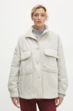 Answear Lab geaca femei, culoarea gri, de tranzitie, oversize