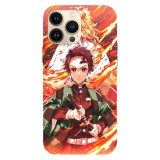 Husa compatibila cu Apple iPhone 11 Pro model Demon Slayer Rengoku and Tanjiro, Silicon, TPU, Viceversa, Transparent, Carcasa
