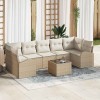 VidaXL Set de canapele pentru grădină 8 pcs Bej 55 x 55 x 37 cm 3345961