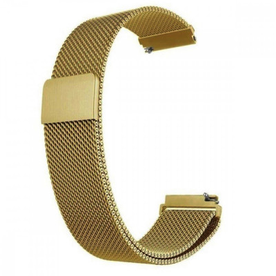 Curea Milanese Loop, compatibila Huawei Watch GT 3 42mm, telescoape Quick Release, Auriu foto