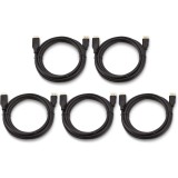 Set 5 cabluri HDMI tata HDMI tata, High Speed, 1.2m, 4K @ 60Hz, AWM, negru