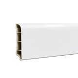 Bordura Podea SPC Alb-Zapada 2400x60x12 mm, Rezistenta la Umezeala, Montaj Usor, Decorativa, Acoperire Goluri Podea-Perete