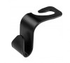 Carlig pentru agatat pe tetiera scaun auto, plastic, negru, Oem