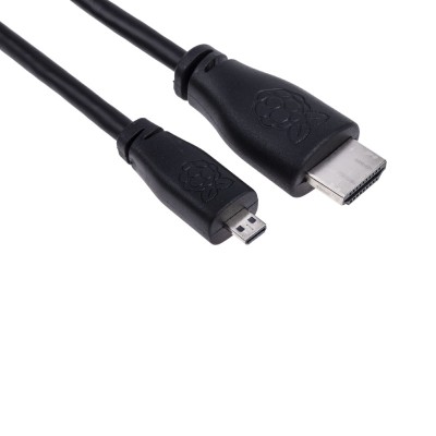 Cablu Micro HDMI la HDMI pentru Raspberry Pi 4B, 1m, Negru, T7733AX foto
