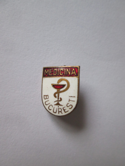 Insignă colecție Clubul Sportiv Medicina București anii 70