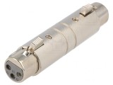 Adaptor XLR Feminin 3-Pin Argintiu, Amphenol