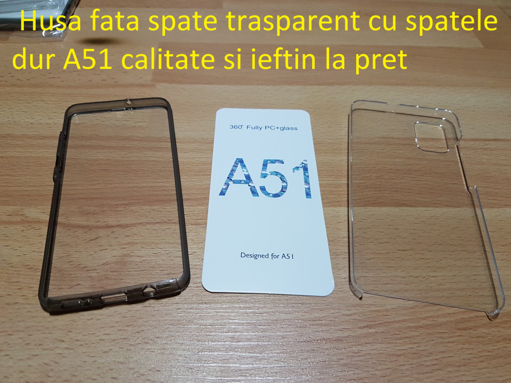 Husa fata spate trasparent cu spatele dur Samsung A51 calitate si ieftin la  pret, Alt model telefon Samsung, Silicon | Okazii.ro