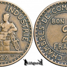1922, 2 Francs - A Treia Republică Franceză - Franta