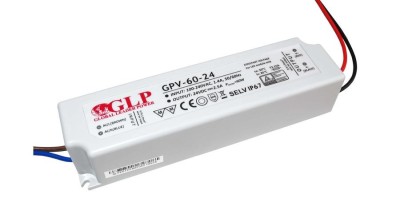 GLP GPV-60-24, sursă de alimentare GLP seria GPV 24V/2.5A, CV, fără PFC, carcasă din plastic IP67 foto