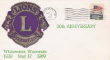 Plic LIONS CLUB, Whitewater, S.U.A., 17 Mai 1969