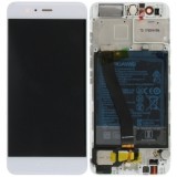 Huawei P10 (VTR-L09, VTR-L29) Capac frontal al modulului de afișare + LCD + digitizer + baterie aurie 02351DJF