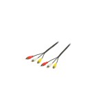 Cablu audio 3x RCA tata - 3x RCA tata 5m negru Valueline