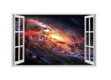 Cumpara ieftin Autocolant decorativ, Fereastra, Planete, Multicolor, 83 cm, 20ST, Oem