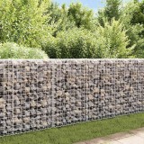vidaXL Perete gabion cu capace, 200x20x85 cm, oțel galvanizat 143580
