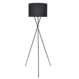 Lampă de podea cu suport, negru, 139 cm