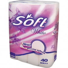 Hartie igienica Sano Soft White, 2 straturi, 40 role