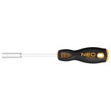 Antrenor Biti 1/4&quot; NEO TOOLS 06-074, Otel Cr-V, Maner Ergonomic TPR, Magnetic, 215mm, Profesional