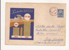 Plic FDC Romania - Productia agricola , circulat 1961 foto