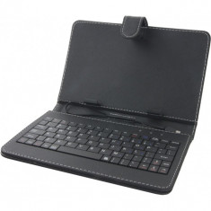 Husa cu tastatura, Esperanza,universala pentru tableta de 7&amp;quot;, conexiune MicroUSB, Neagra foto