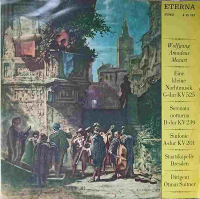 Disc vinil, LP. EINE KLEINE NACHTMUSIK G-DUR KV 525. SERENATA NOTTURNA D-DUR KV 239. SINFONIE A-DUR KV 201-WOLFG foto