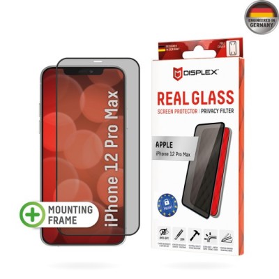Folie pentru iPhone 12 Pro Max - Displex Real Glass Privacy Full Cover - Black foto