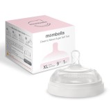 Tetină anti-colici din silicon mombella breast like, flux consistent (mărimea xl) - ivory