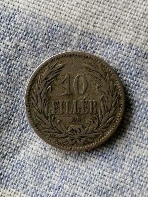 MONEDA-10 FILLER 1894 - UNGARIA foto