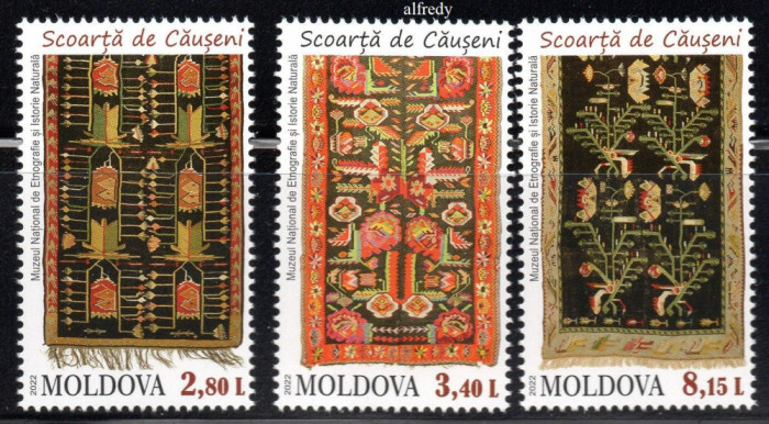 MOLDOVA 2022, Scoarte, Arta, MNH, serie neuzata