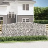 VidaXL Coșuri gabion arcuite 9 buc, 400x50x140/160 cm, fier galvanizat 3145989