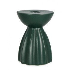 Sfesnic lumanare portelan verde Aulis 8x11 cm